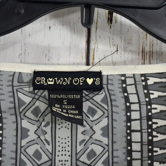 Women's Crown of Heart's Cover Up Bohemian Dolman Sleeve SMALL Multicolor - Picture 4 of 10